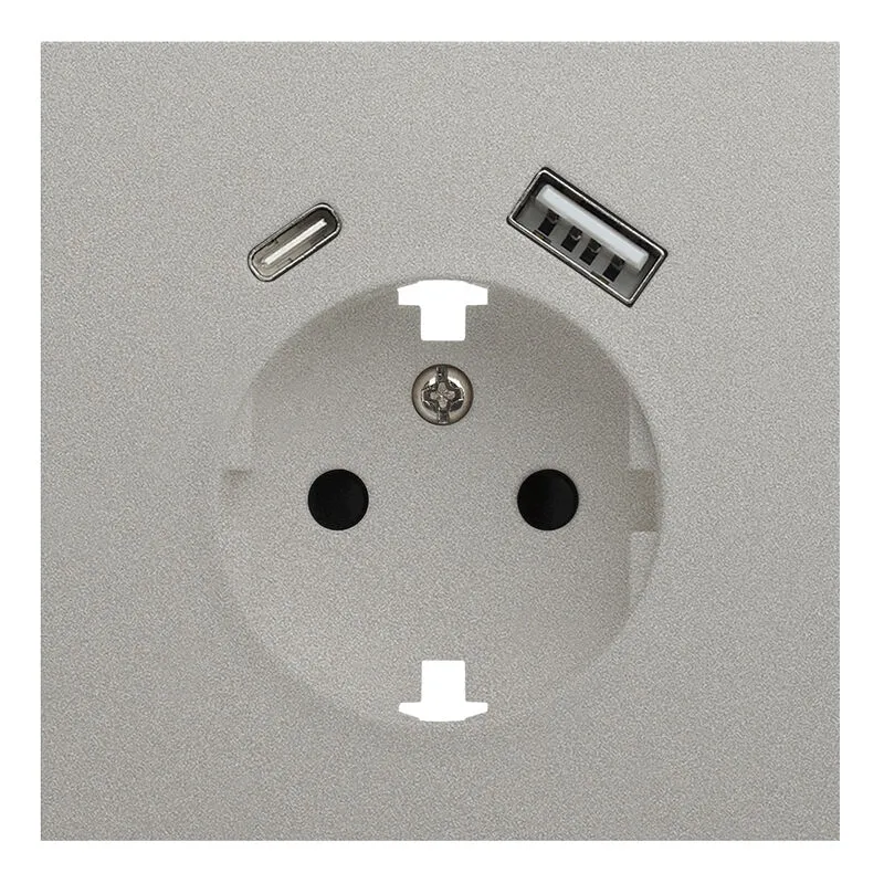 Лицевая панель розетки с заземлением и с USB портами, Rikett
