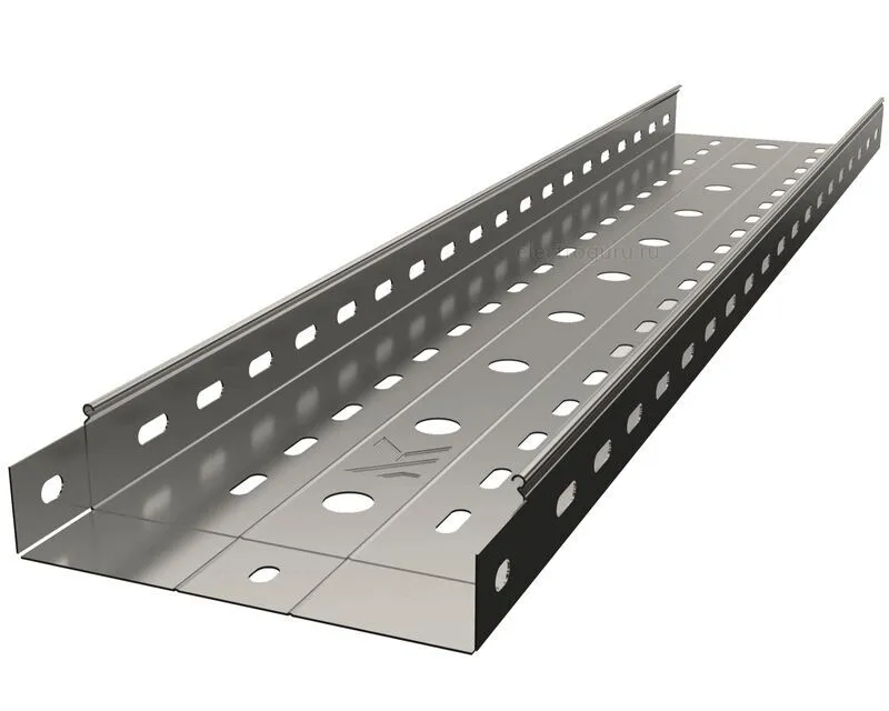 Лоток перфорированный горячеоцинкованный с высотой бортов 60мм, Лидер