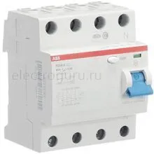 УЗО 40А, 300мА, тип A, ABB F204, 2CSF204101R3400