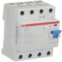 УЗО 80А, 100мА, тип AC, ABB F204, 2CSF204001R2800