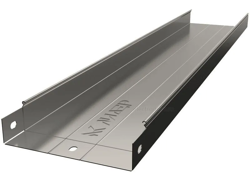 Лоток неперфорированный горячеоцинкованный с высотой бортов 50мм, Лидер