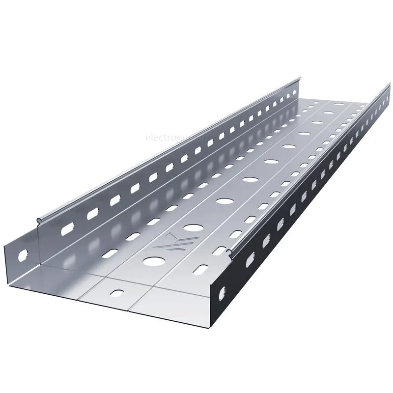 Лоток перфорированный 200х50х3000 нержавеющая сталь, Лидер