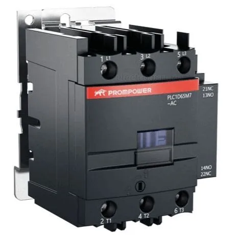 Контактор 220В, 65А, 1НО+1НЗ, PLC1D65M7, Prompower