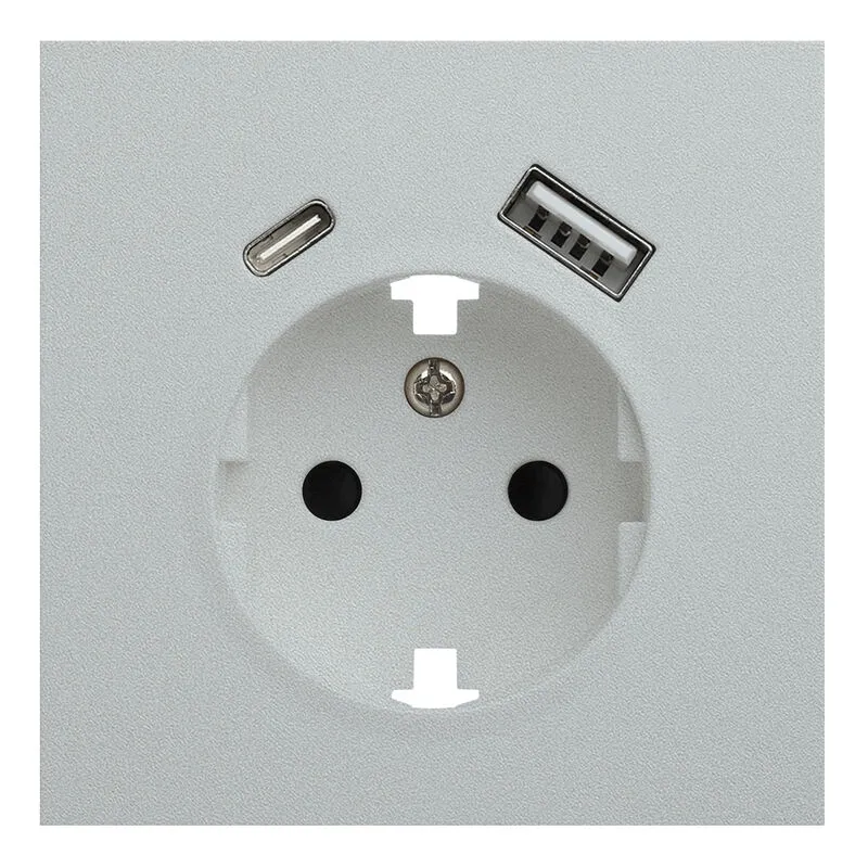 Лицевая панель розетки с заземлением и с USB портами, Rikett
