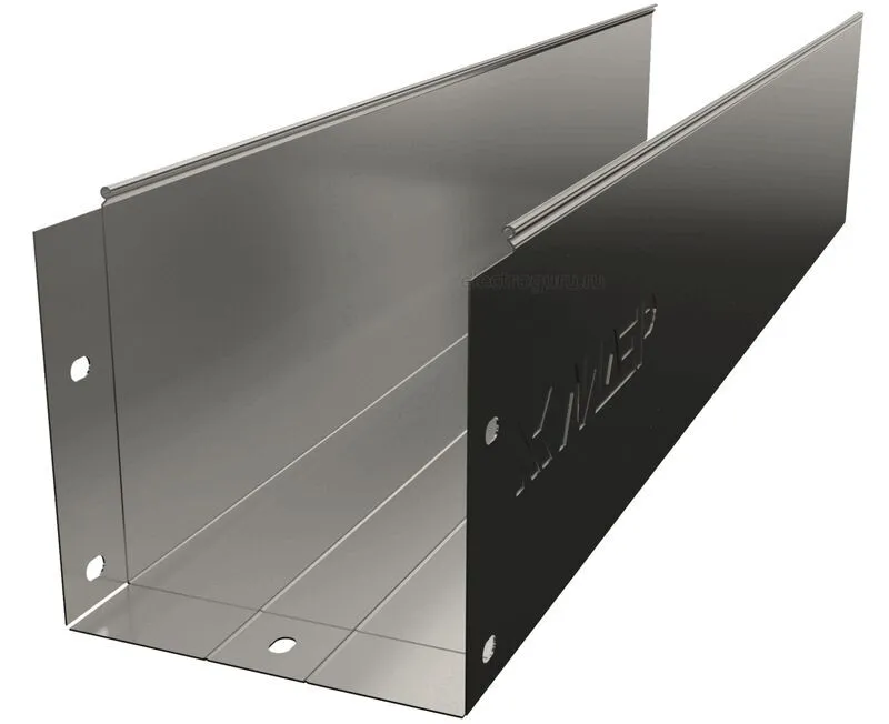 Лоток оцинкованный неперфорированный с высотой бортов 200мм, Лидер