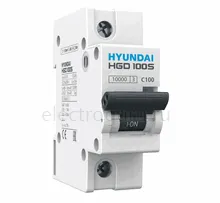Автоматический выключатель HGD100S однополюсный, Hyundai Electric