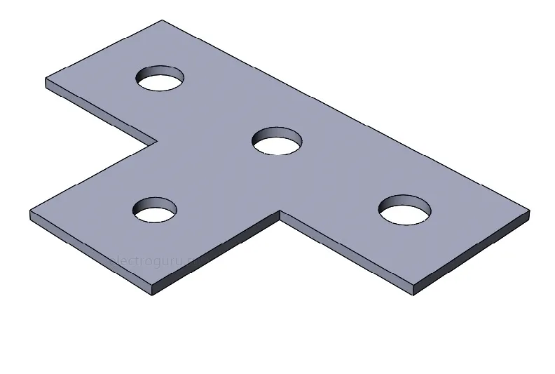 Пластина T-образная MSF507 для STRUT-профиля