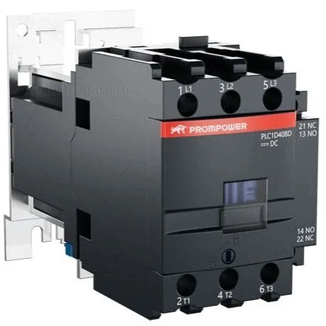 Контактор 24В, 40А, 1НО+1НЗ, PLC1D40BD, Prompower
