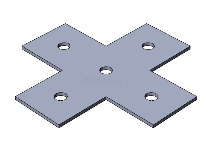 Пластина MSF508 Х-образная для STRUT-профиля
