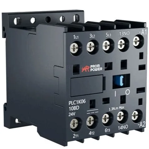 Миниконтактор 24В, 6А, 1НО, PLP1K0610BD, Prompower