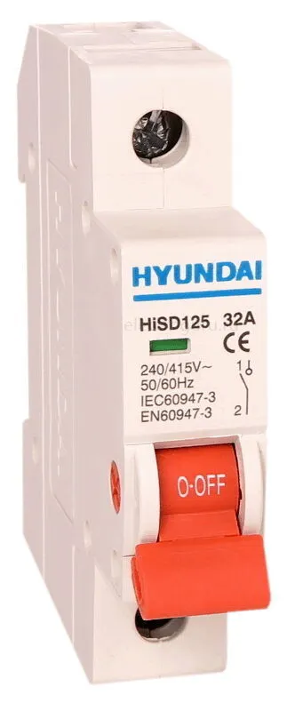 Рубильник модульный однополюсный, Hyundai Electric