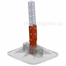 Схема сборки поворотного коннектора для кровельной опоры