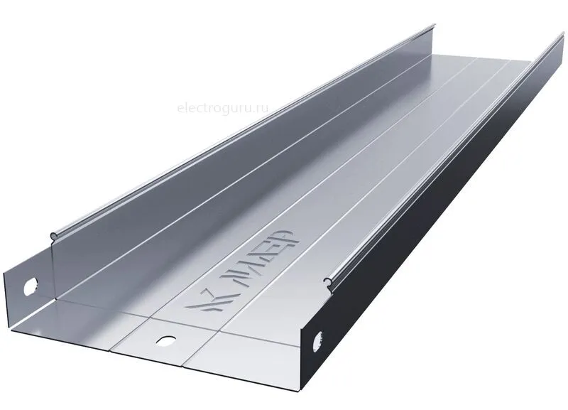 Лоток нержавеющий неперфорированный с высотой бортов 50мм, Лидер