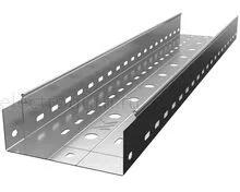 Лоток перфорированный оцинкованный с высотой бортов 80мм, Лидер