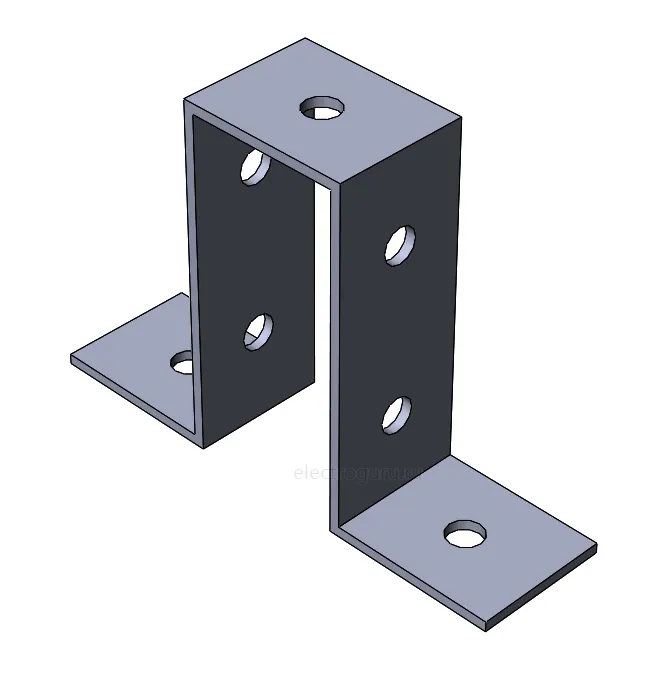 Пластина прямоугольная MSU 802 для STRUT-профиля