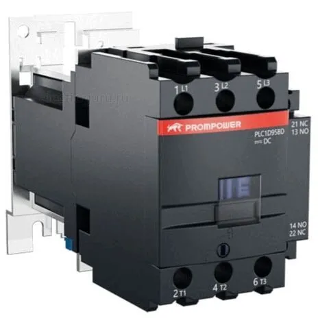 Контактор 24В, 95А, 1НО+1НЗ, PLC1D95BD, Prompower