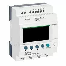 Модульный контроллер Zelio Logic, с дисплеем, Uпит=24VAC