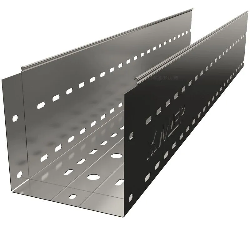 Лоток перфорированный горячеоцинкованный с высотой бортов 200мм, Лидер