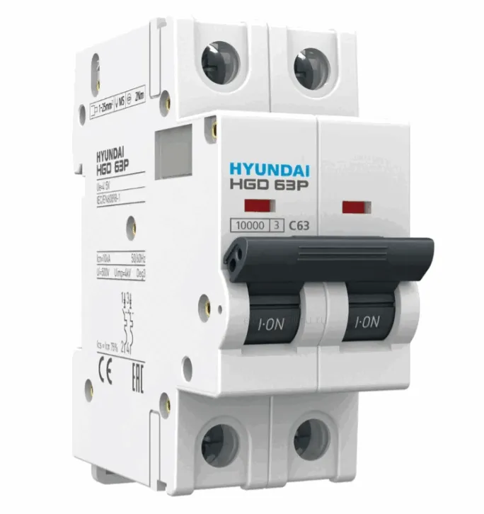 Автоматический выключатель постоянного тока двухполюсный Hyundai Electric