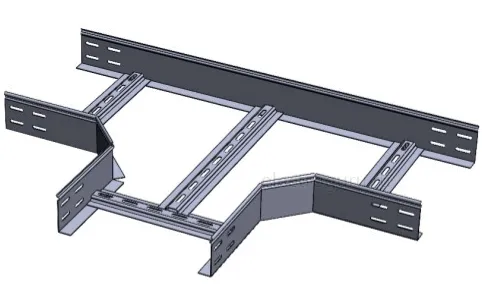 Отвод Т-образный для лестничного лотка с высотой бортов 80мм, Лидер