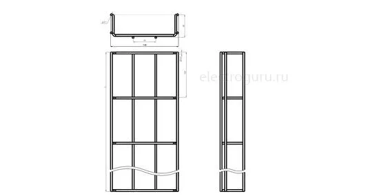 Чертеж лотка кабельного проволочного 150х50