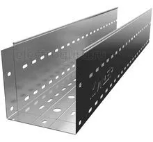 Лоток перфорированный оцинкованный с высотой бортов 200мм, Лидер