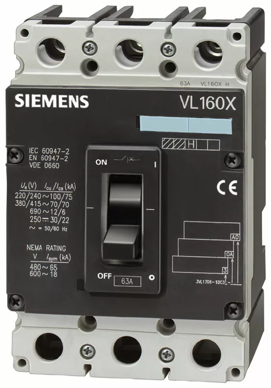 Автоматический выключатель VL160X, SIEMENS