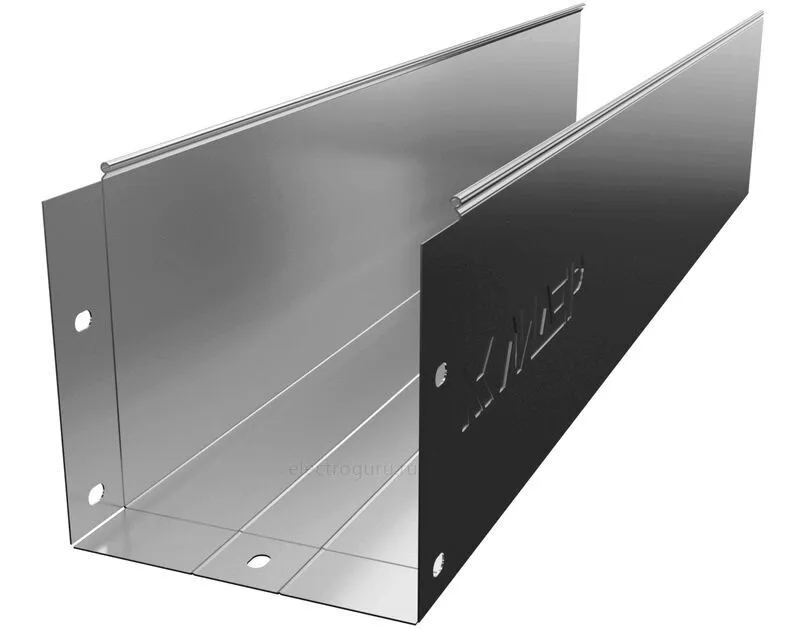 Лоток оцинкованный неперфорированный с высотой бортов 200мм, Лидер