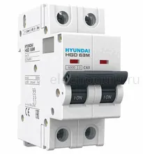 Автоматический выключатель HGD63M двухполюсный, Hyundai Electric