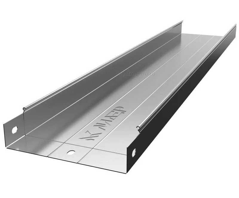 Кабельный лоток металлический неперфорированный замковый ПРЕМИУМ борт 50