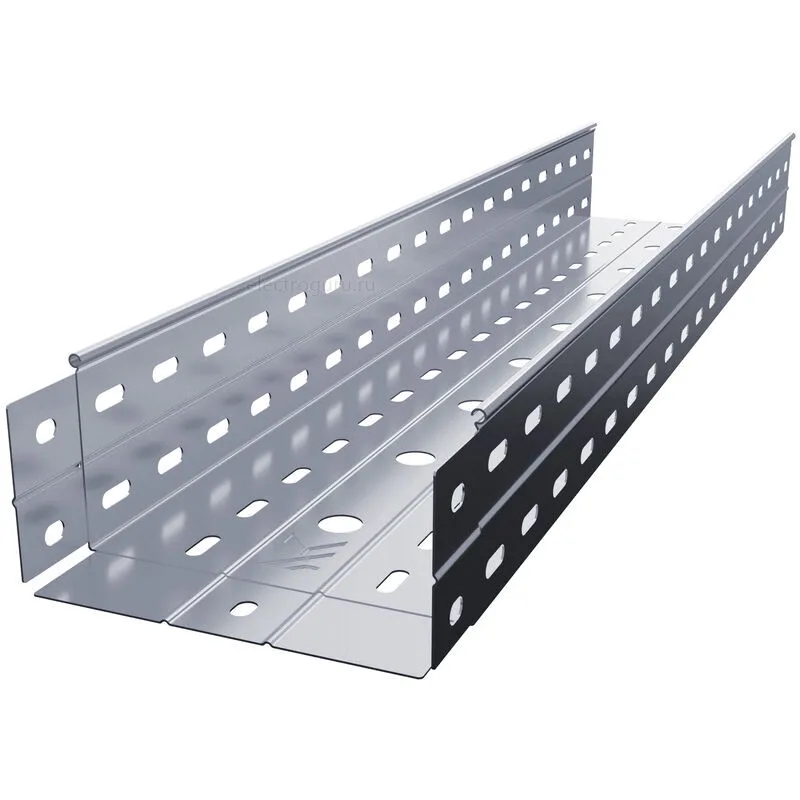 Лоток перфорированный 200х100х3000 нержавеющая сталь, Лидер