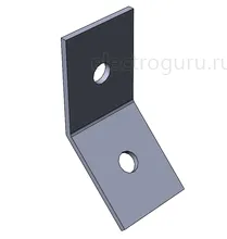 Пластина угловая MSA614, 2 отверстия, для STRUT-профиля