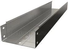 Лоток оцинкованный неперфорированный с высотой бортов 100мм, Лидер