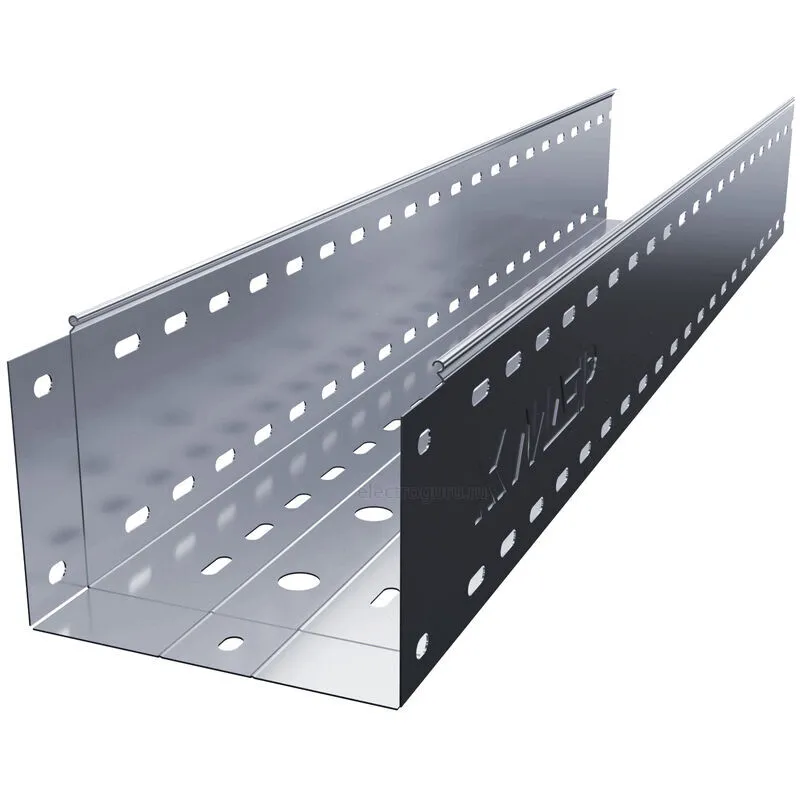 Лоток перфорированный 200х150х3000 нержавеющая сталь, Лидер