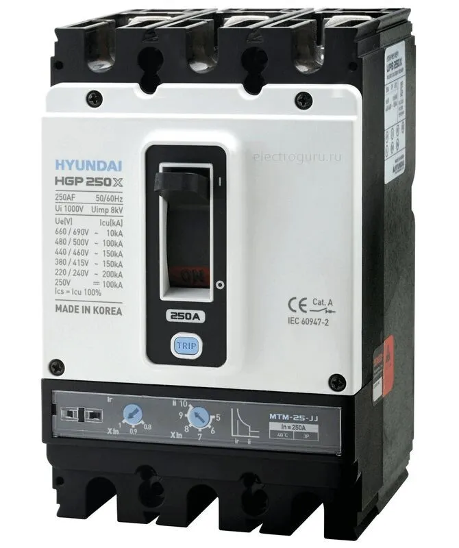 Автоматический выключатель HGP250, Hyundai Electric