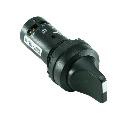 Переключатель C2SS1-30B-10, 2 положения, черный, 1НО, 45 градусов, с фиксацией
