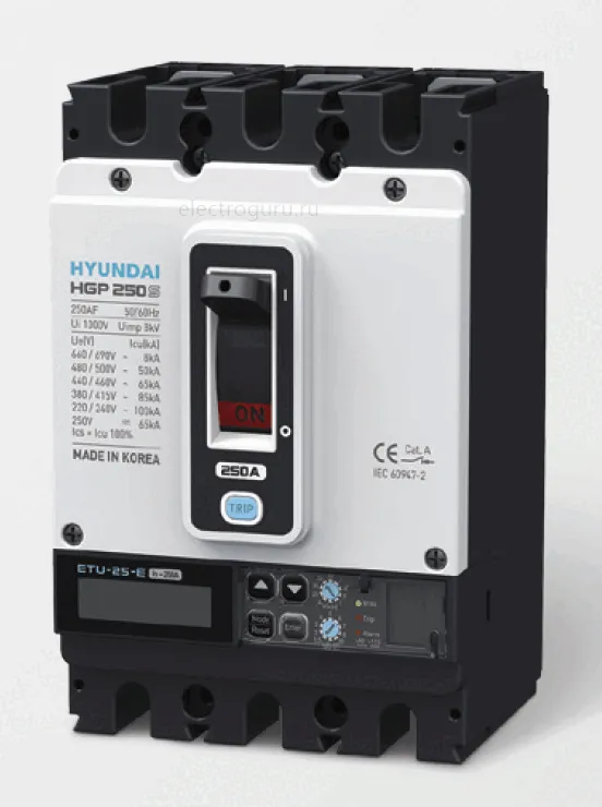 Автоматический выключатель HGP250, Hyundai Electric