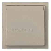 Розетка влагозащищенная IP44, латте Rikett