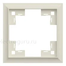 Рамка 1-местная кремовый сатин, серия Classic, Rikett