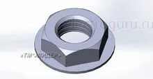 Гайка со стопорным бортиком из нержавеющей стали