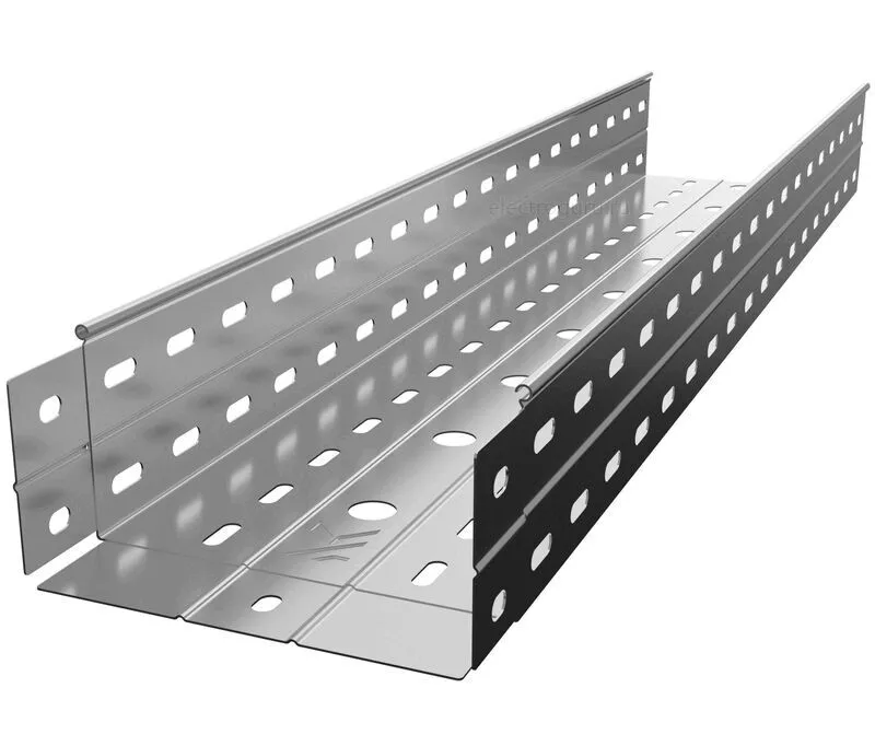 Лоток перфорированный оцинкованный с высотой бортов 100мм, Лидер