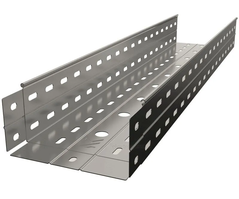 Лоток перфорированный горячеоцинкованный с высотой бортов 100мм, Лидер
