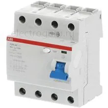 УЗО 80А, 500мА, тип AC, ABB F204, 2CSF204001R4800