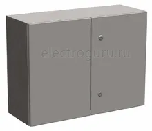 Шкаф электрический навесной двухдверный из нержавеющей стали 600х800