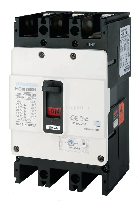 Автоматический выключатель HGM125, Hyundai Electric