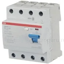 УЗО 80А, 100мА, тип AC, ABB F204, 2CSF204001R2800