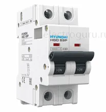 Автоматический выключатель HGD63Р двухполюсный, Hyundai Electric